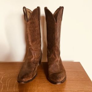 Simple Women's Leather Cowboy Boots